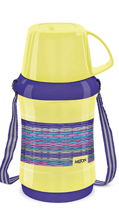 MILTON Angelina 500 Plastic Insulated Flask, 470 ml, Yellow | BPA Free | Food Grade | Easy to Carry | Odour Free-1