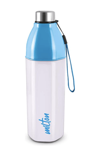 Milton Kool Hexone 1200 Insulated Water Bottle, 1.12 litres, White | Leak Proof | Easy Grip | BPA Free | Easy to Carry | Odourless