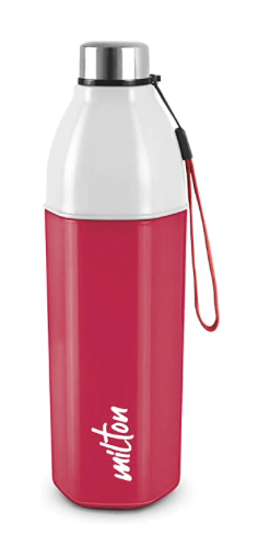 Milton Kool Hexone 600 Insulated Water Bottle, 465 ml, Red | Leak Proof | Easy Grip | BPA Free | Easy to Carry | Odourless