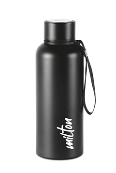 Milton Aura 750 Thermosteel Bottle, 750 ml, Black | 24 Hours Hot and Cold | Easy to Carry | Rust Proof | Leak Proof | Tea | Coffee | Office| Gym | Home | Kitchen | Hiking | Trekking | Travel Bottle-1