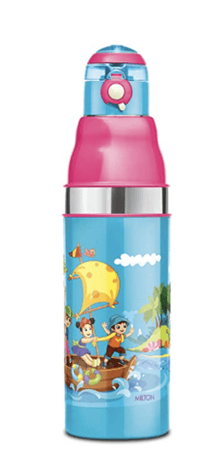 Milton Kool Stunner 600 Insulated Inner Steel Water Bottle for Kids, 520 ml, Blue (Pack of 1)-1