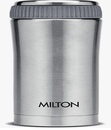 Milton Optima 350 Thermosteel Hot and Cold Flask, 350 ml, Silver | Vacuum Insulated | Rust Proof | Leak Proof | Tea | Coffee | Juice