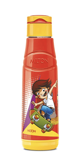 Milton Steel Speedy 600 Insulated School Kids Bottle with Inner Steel, 500 ML, Red