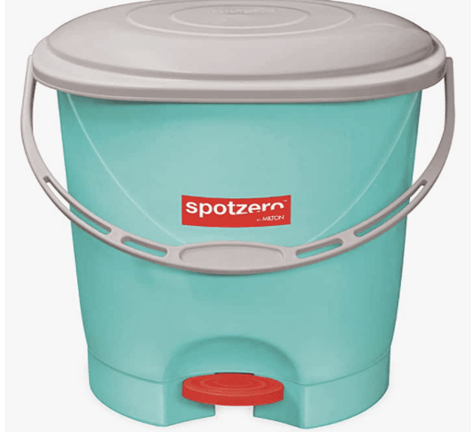 Spotzero By Milton SZ Clean Up Pedal Bin, 12 litres, Aqua Green