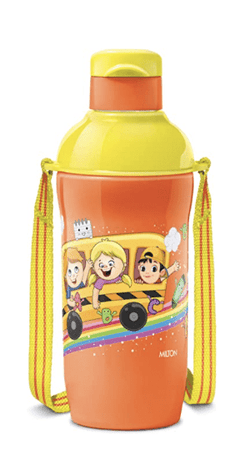 Milton Steel Slim 400 Insulated School Kids Bottle with Inner Steel, 420 ml, Orange-1