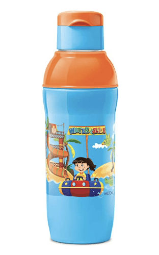 मिल्टन स्टील स्लिम 600 इंसुलेटेड स्कूल किड्स बोतल, इनर स्टील के साथ, 520 मिली, नीला