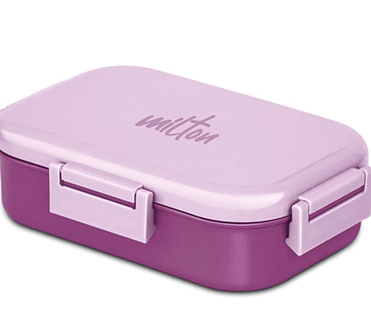 Milton Senior Flatmate Inner Stainless Steel Tiffin Box, 700 ml, Purple | Food Grade | School Lunch Box | Office | Picnic