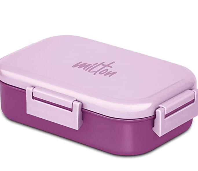 Milton Senior Flatmate Inner Stainless Steel Tiffin Box, 700 ml, Purple | Food Grade | School Lunch Box | Office | Picnic-1