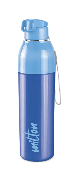 Milton Steel Convey 900 Insulated Inner Steel Water Bottle, 630 ml, Blue | Kids Water Bottle | School | Picnic