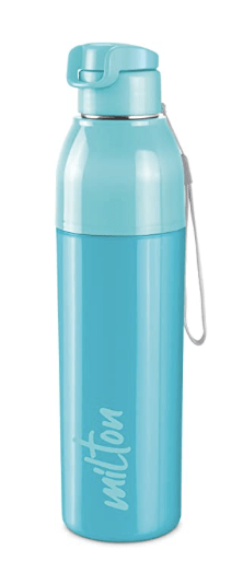 Milton Steel Convey 900 Insulated Inner Steel Water Bottle, 630 ml, Cyan | Kids Water Bottle | School | Picnic