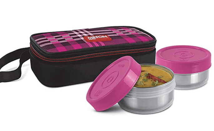 Milton Capsule Stainless Steel Lunch Box, Pink