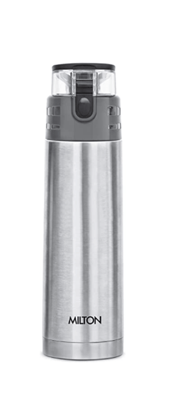 Milton Atlantis 400 Thermosteel Hot and Cold Water Bottle, 350 ml, Silver-1