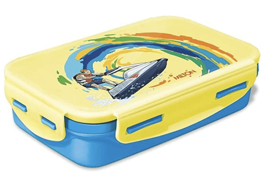 Milton Stainless Steel Tifin Box, 550 ml, Cyan/Yellow