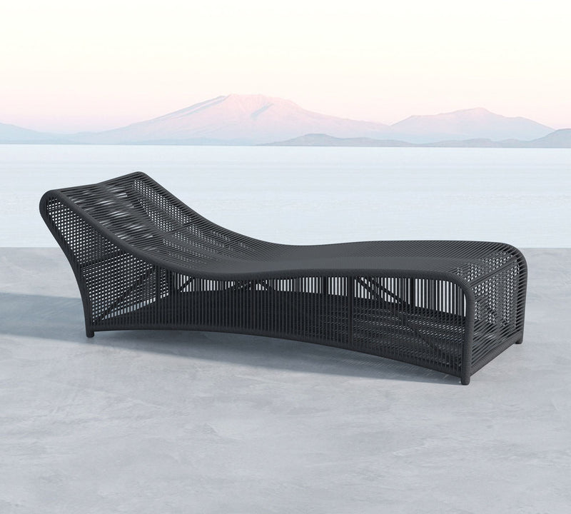 Arcuri Outdoor Swimming Poolside Lounger Braided & Rope