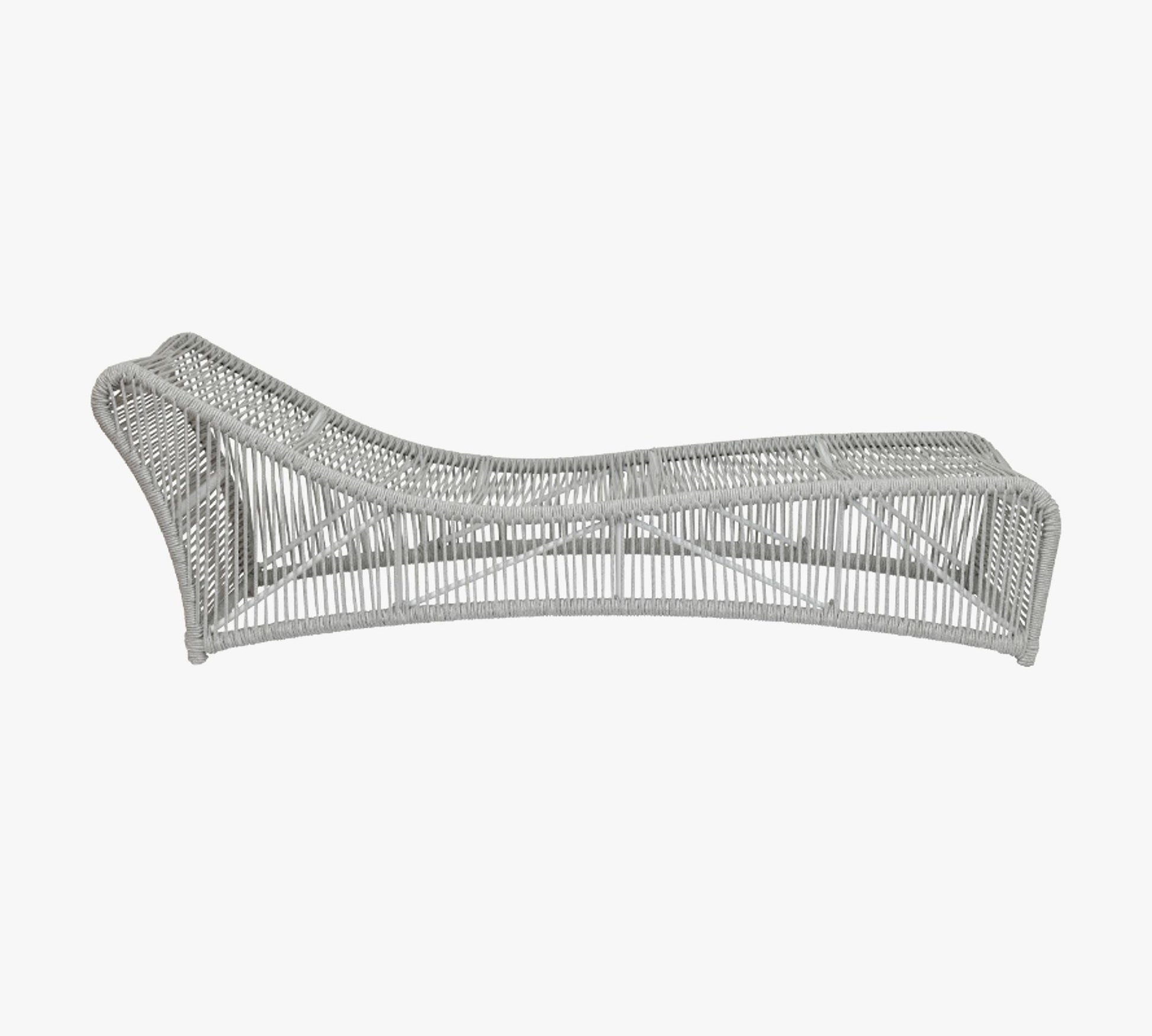 Arcuri Outdoor Swimming Poolside Lounger Braided & Rope