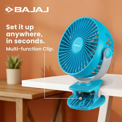 BAJAJ Mini USB Rechargeable Multi Clip 110 mm Personal Fan-4