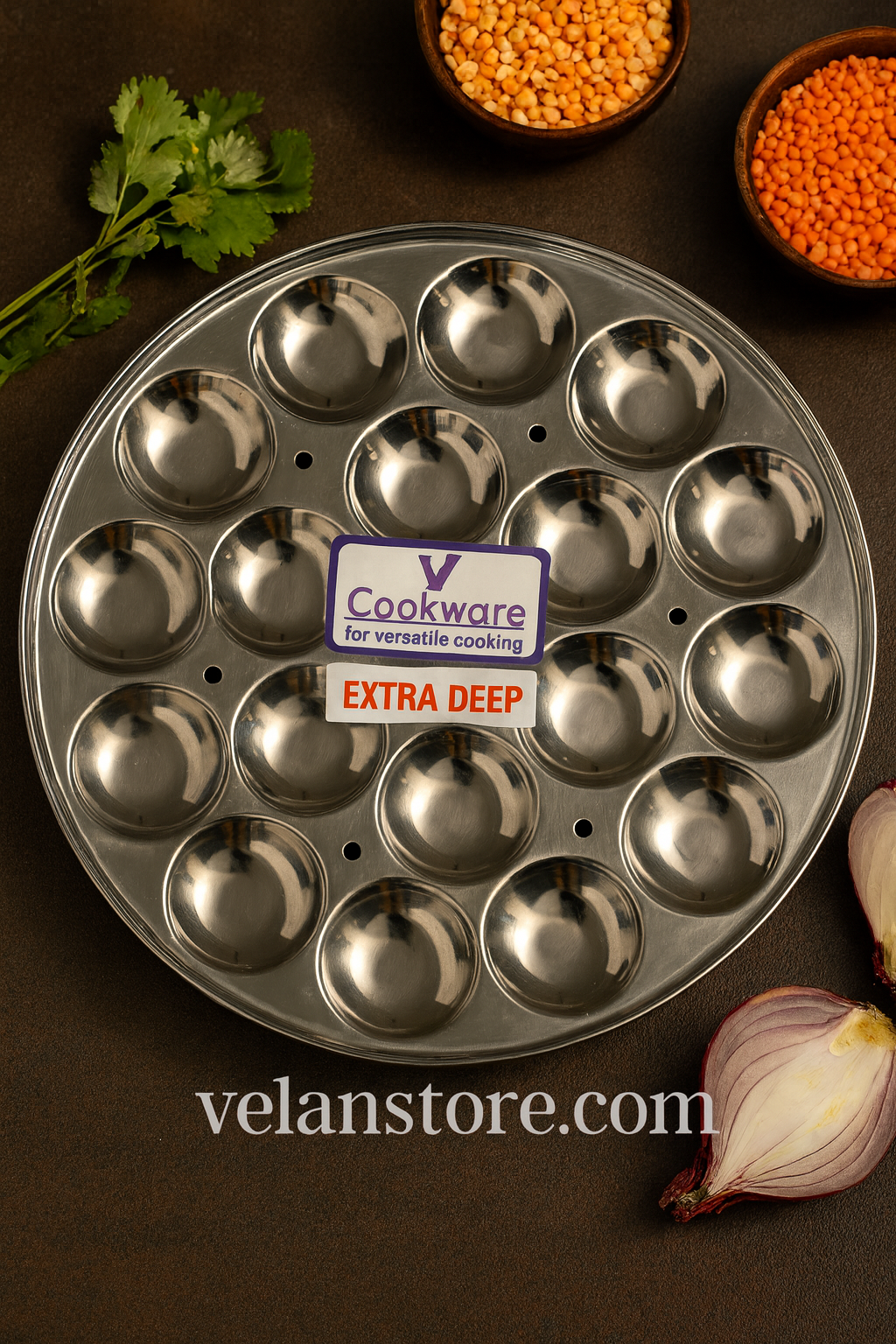 Vcookware Mini idly plate extra deep idli plate