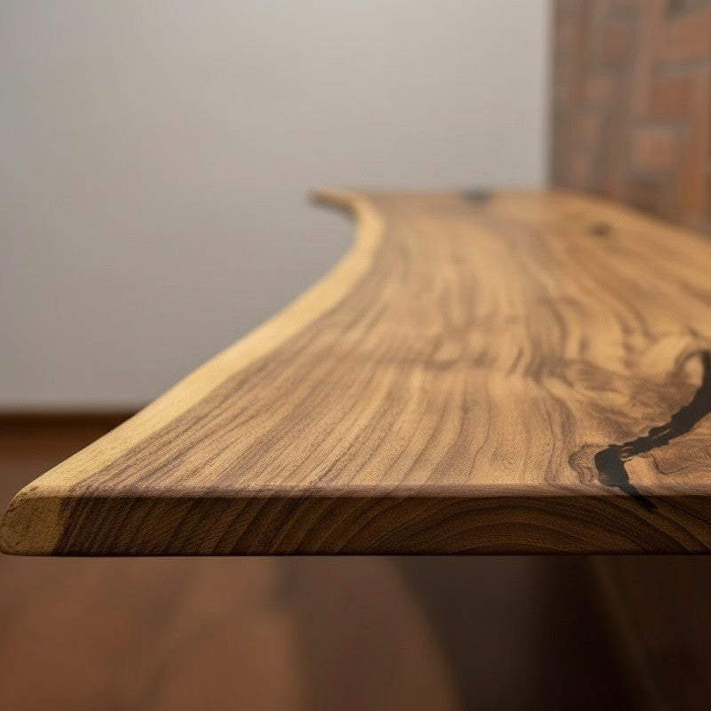 Live Edge Minimal Epoxy Wall Mount Work