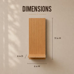 Modern Vertical Wooden Wall Shelf for Vase & Home Decor