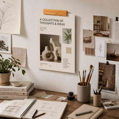 Acacia Wood Poster Hanger, Poster Holder – Wooden Locking Rod Design