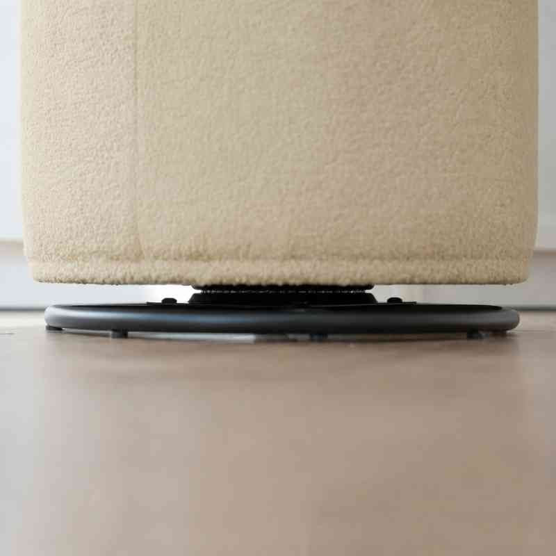 Modern Armless 360° Swivel Storage Ottoman Chair – Comfy Vanity Stool for Bedroom Living Room