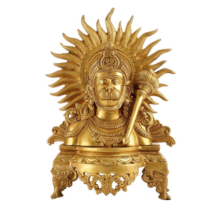 Brass Hanuman ji face statue  14" Height