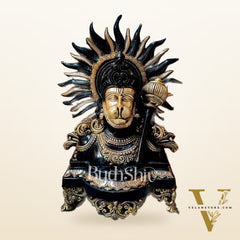 Modern Brass Hanuman Table Accent | 14" Height | Unique Design