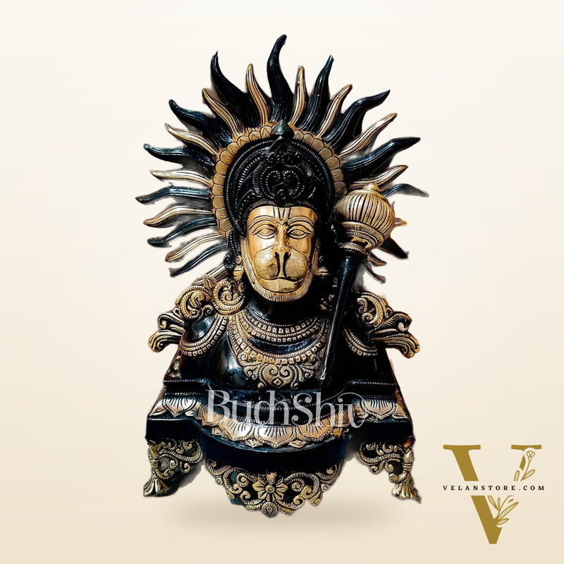 Modern Brass Hanuman Table Accent | 14" Height | Unique Design