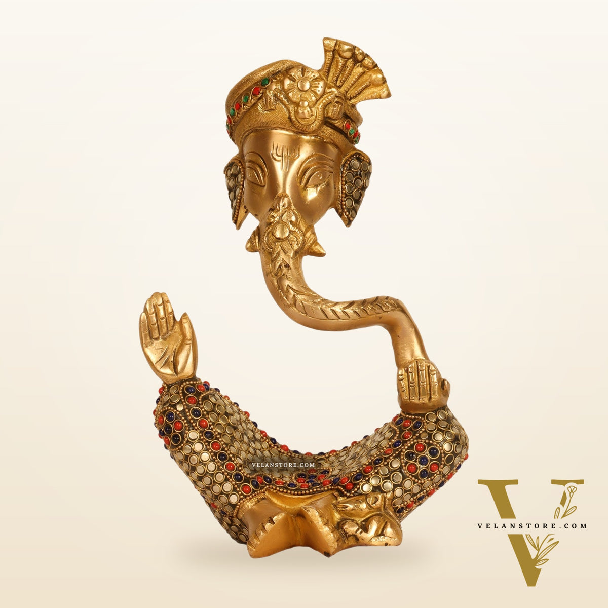 Modern Ganesha abstract unique brass idol