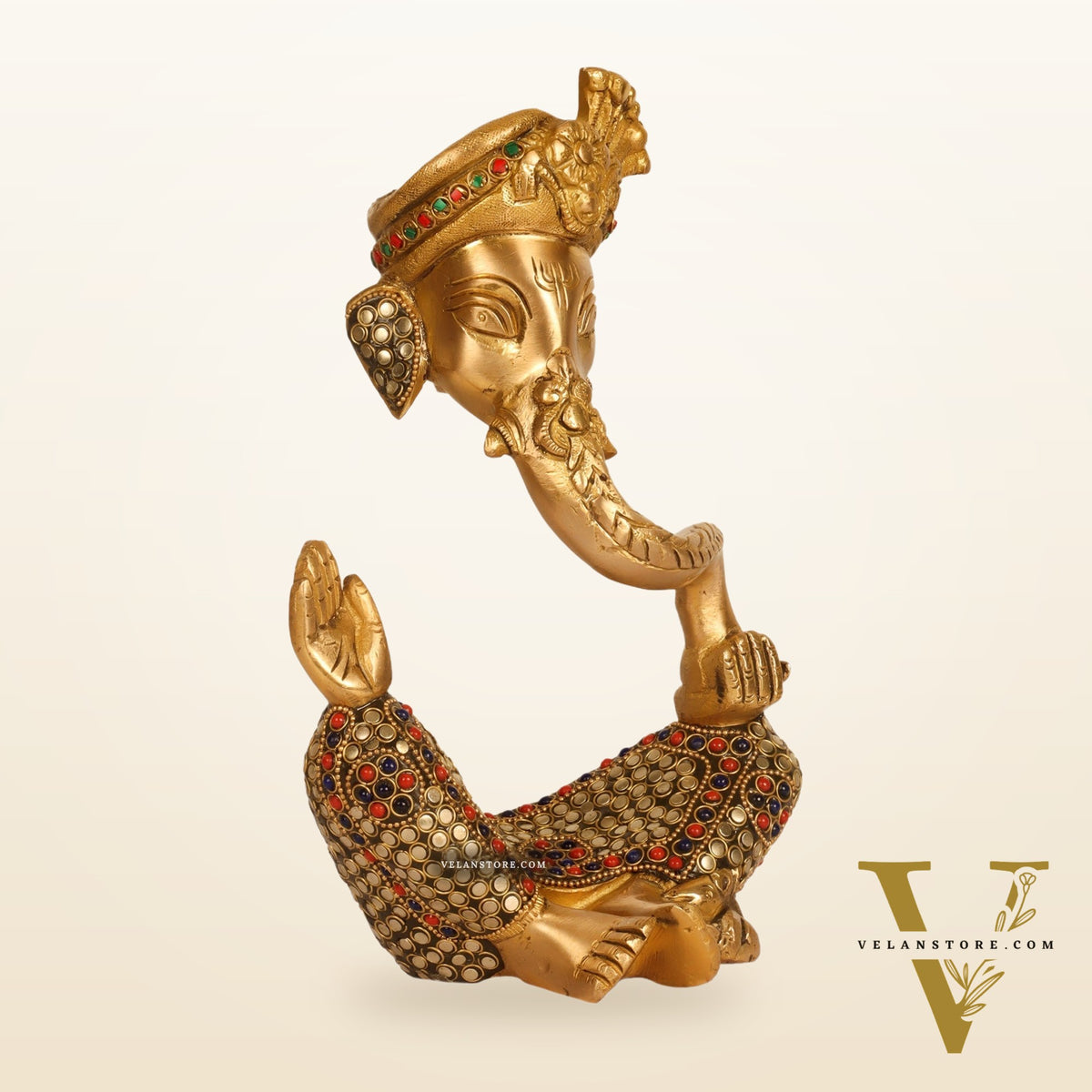 Modern Ganesha abstract unique brass idol