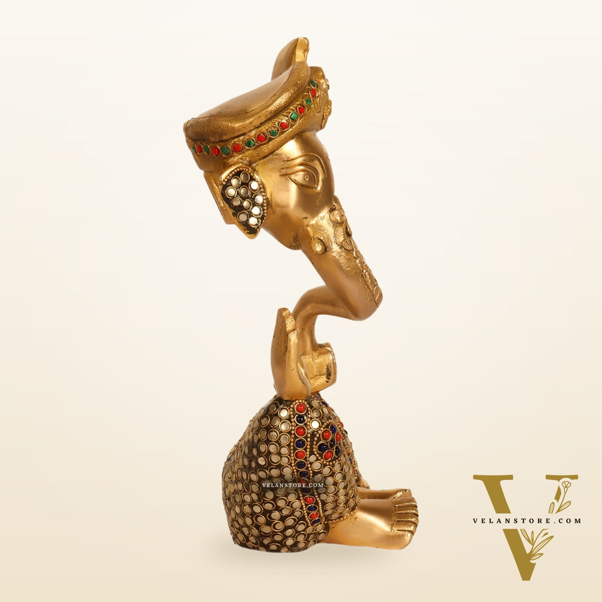 Modern Ganesha abstract unique brass idol