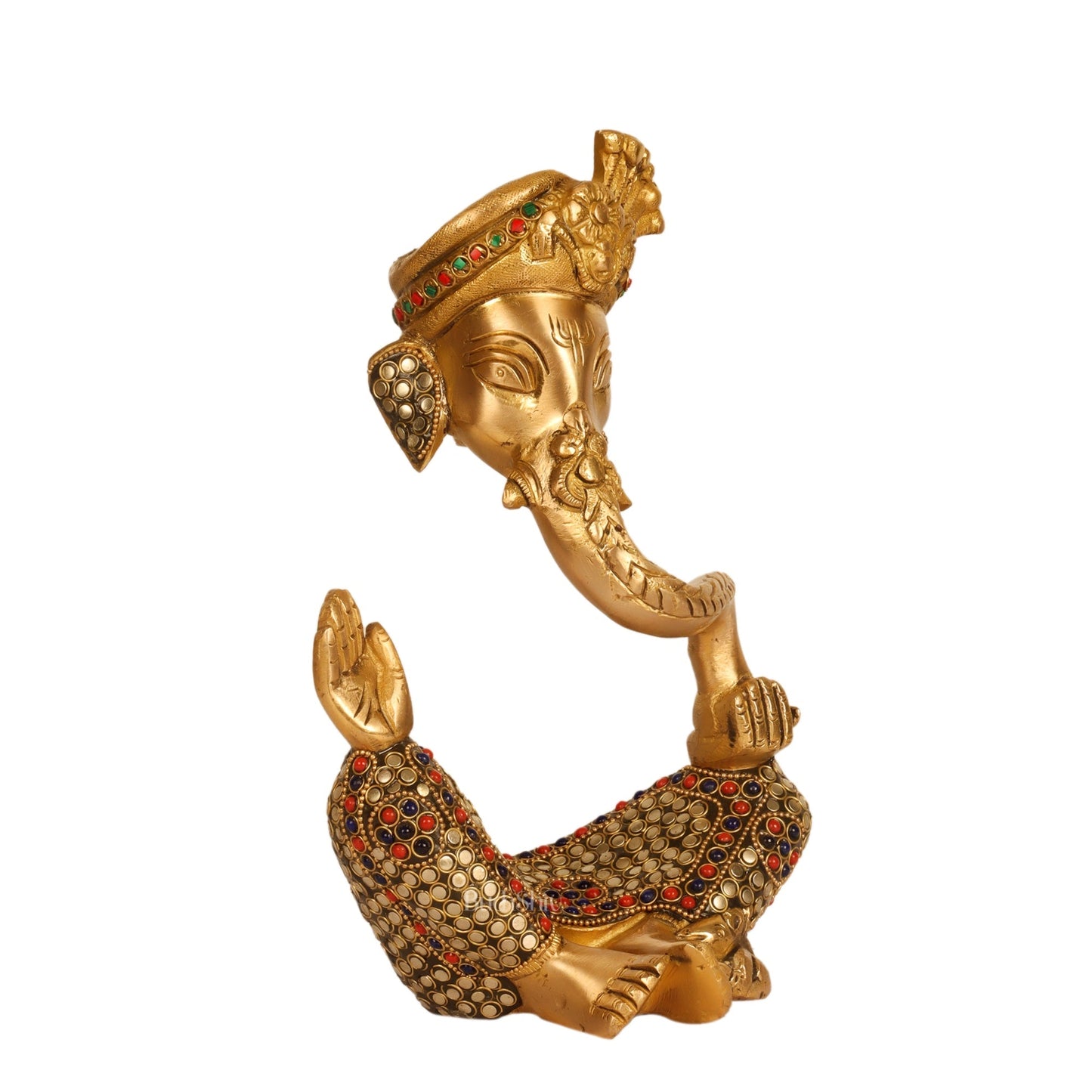 Modern Ganesha abstract unique brass idol