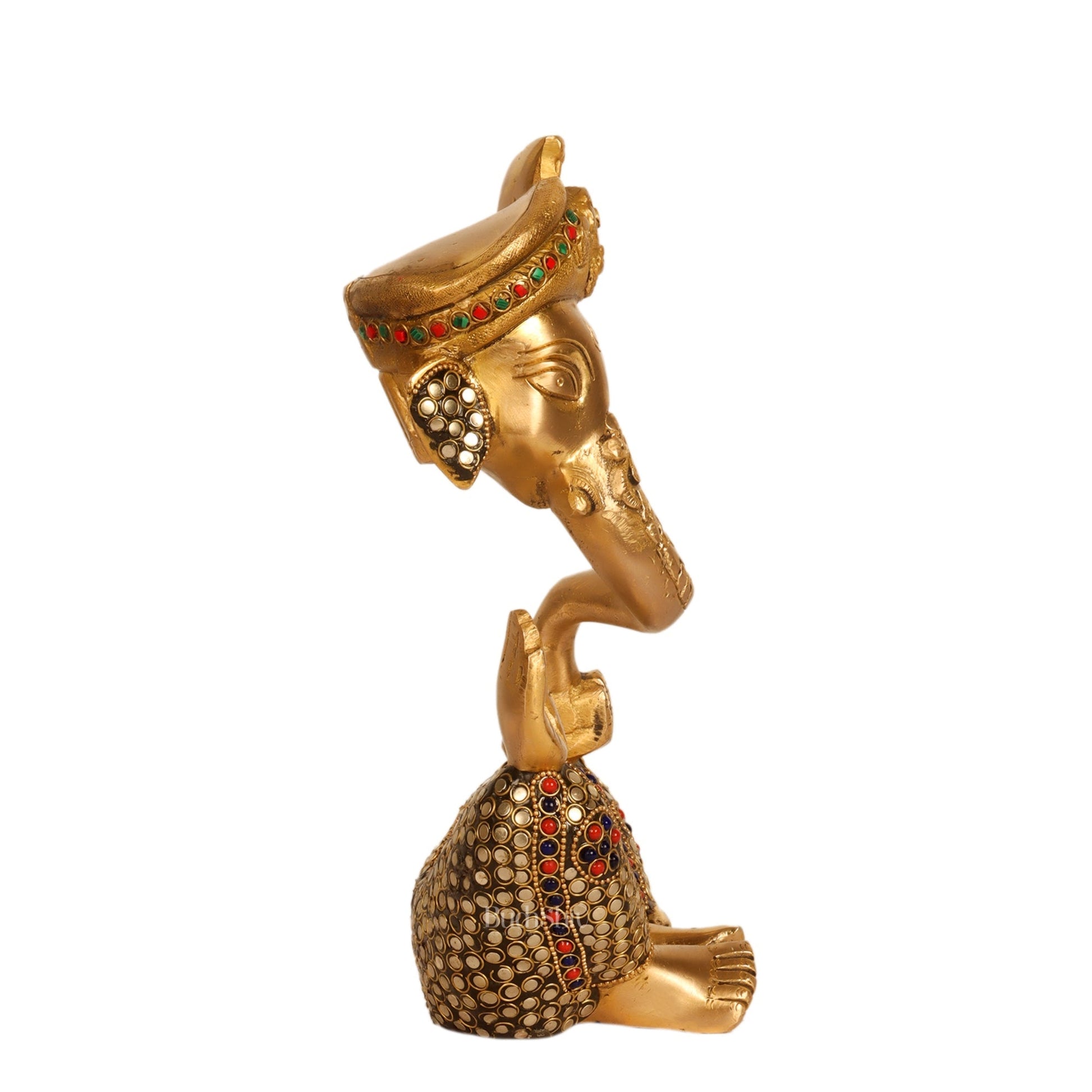 Modern Ganesha abstract unique brass idol