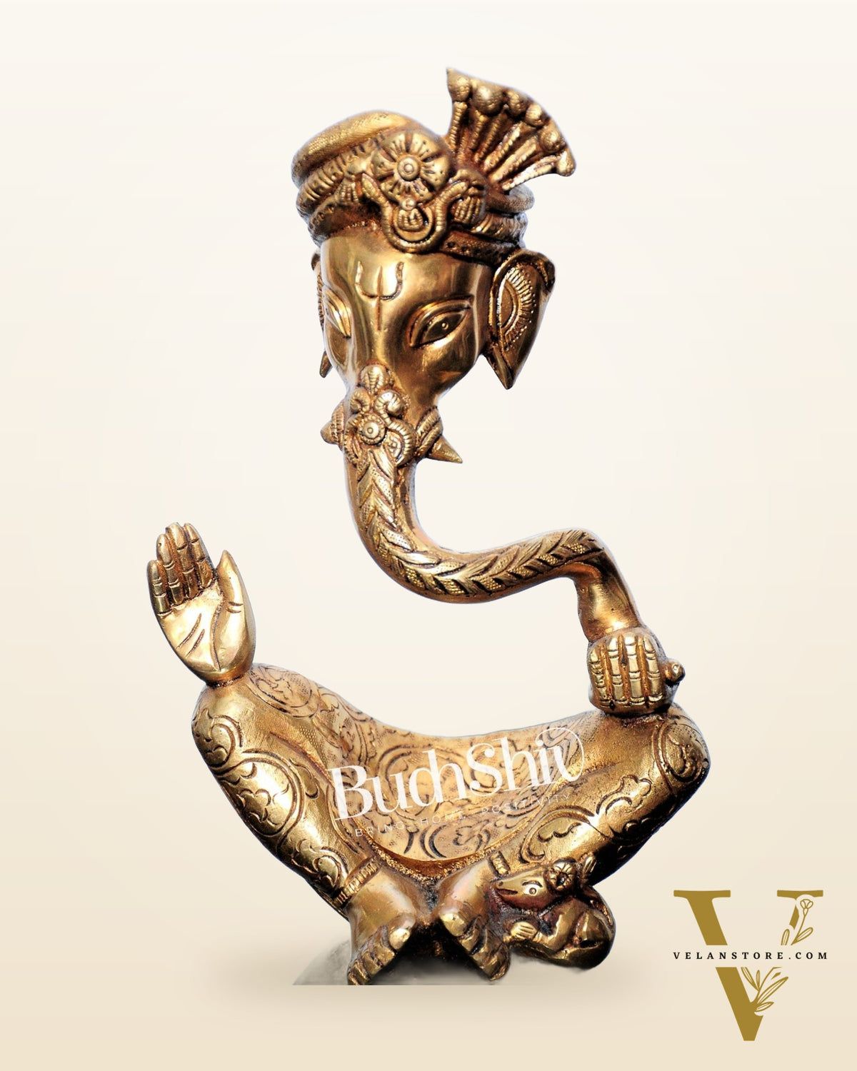 Modern Ganesha abstract unique brass idol