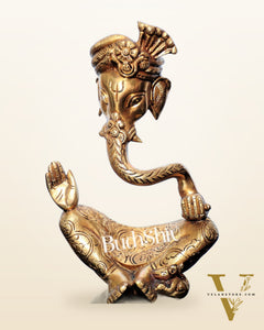 Modern Ganesha abstract unique brass idol