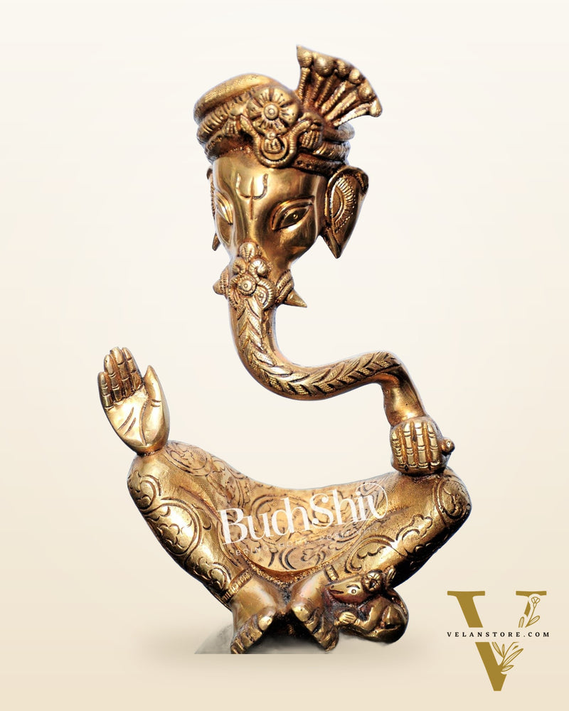 Modern Ganesha abstract unique brass idol