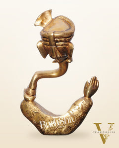 Modern Ganesha abstract unique brass idol
