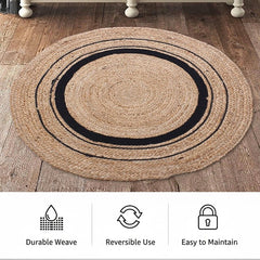 Modern Jute Stripe Delight Rug