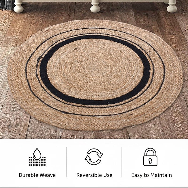 Modern Jute Stripe Delight Rug