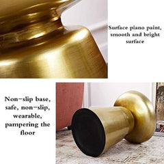 Zephyr Side Table | Gold Finish with Pedestal Base | Minimalist Design | Living Room & Bedroom side table