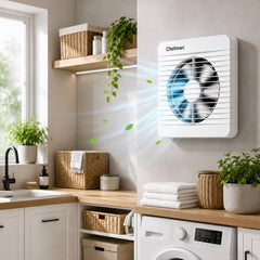 Chefman Kitchen Bathroom Wall Mounted Exhaust Fan for Efficient Smoke and Odor Removal 160 mm Exhaust Fan-1