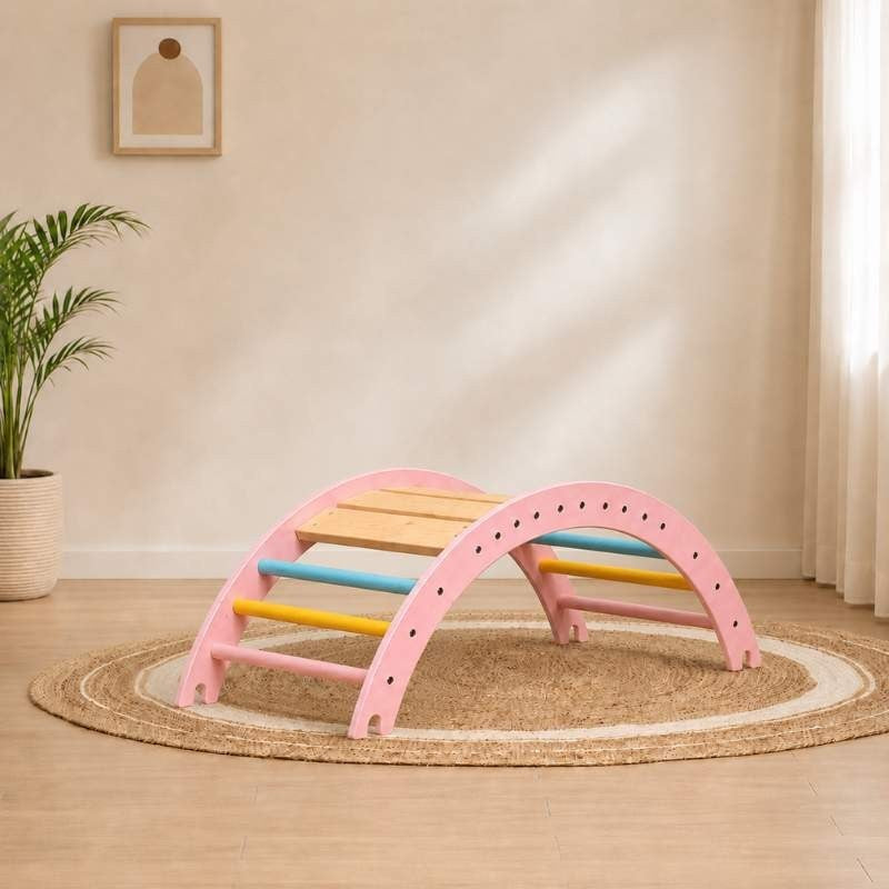 Montessori Pikler Climbing Playset for Kids – Climbing Arch, Pikler Triangle & Slider