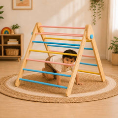 Wooden Pikler Triangle for Kids — Montessori Indoor Climber & Activity Toy