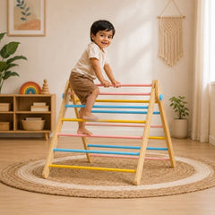 Wooden Pikler Triangle for Kids — Montessori Indoor Climber & Activity Toy
