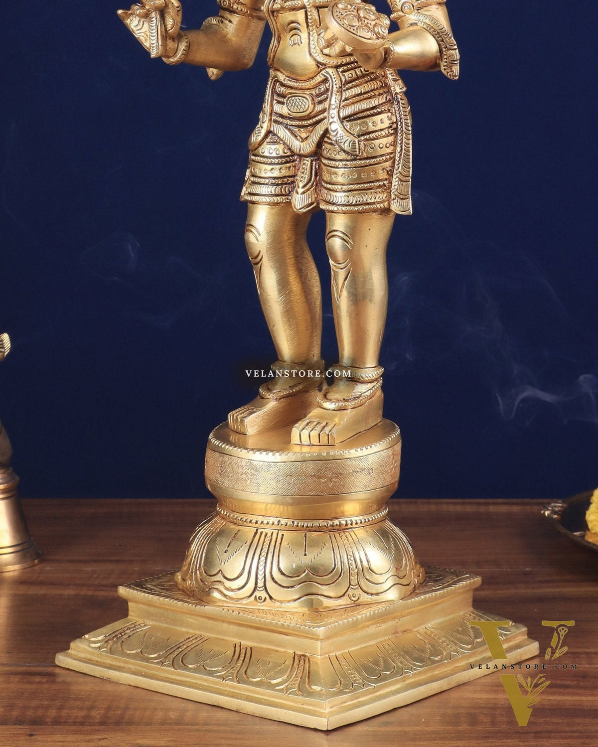 Muneeswarar Pure Brass Large Standing Statue 19.5 inch
