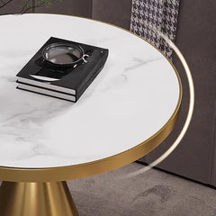 Mureens White Marble Side Table