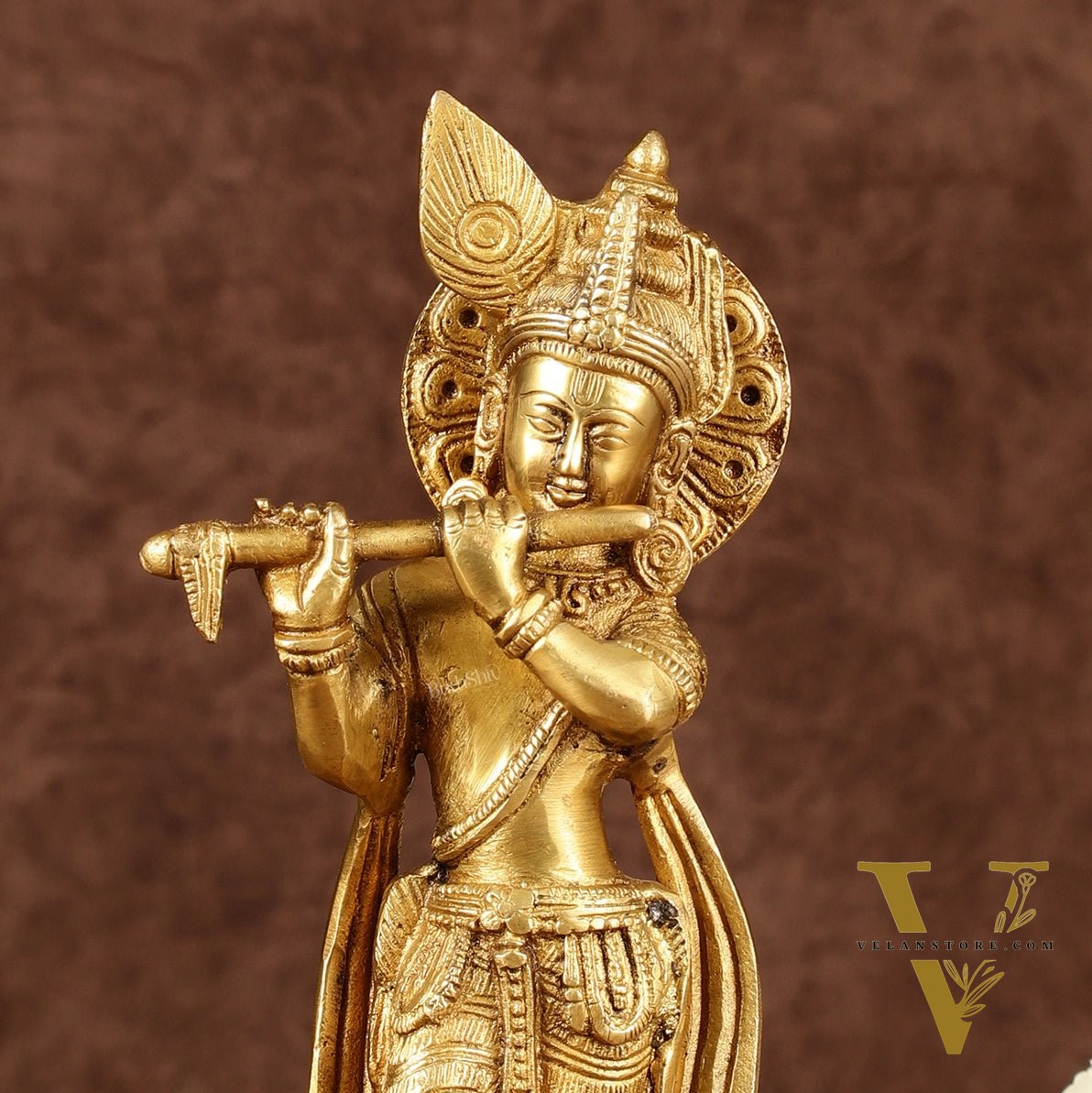 Murlidhari Krishna Idol 9.5" antique finish