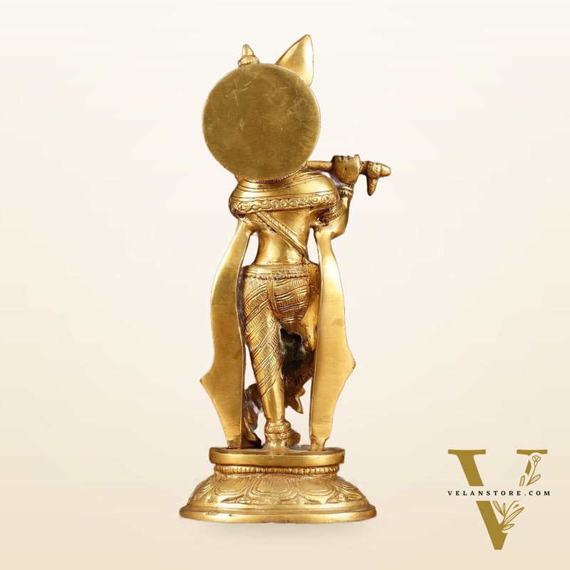 Murlidhari Krishna Idol 9.5" antique finish