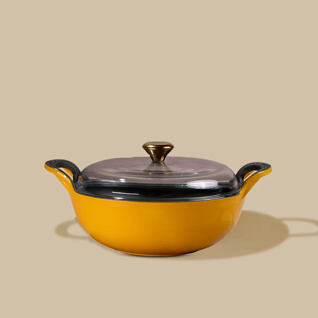 No. 10 Enamel Cast Iron Kadai (3L)