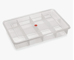 Nakoda 8 Star Storage Box for Multipurpose Use ,Transparent-1